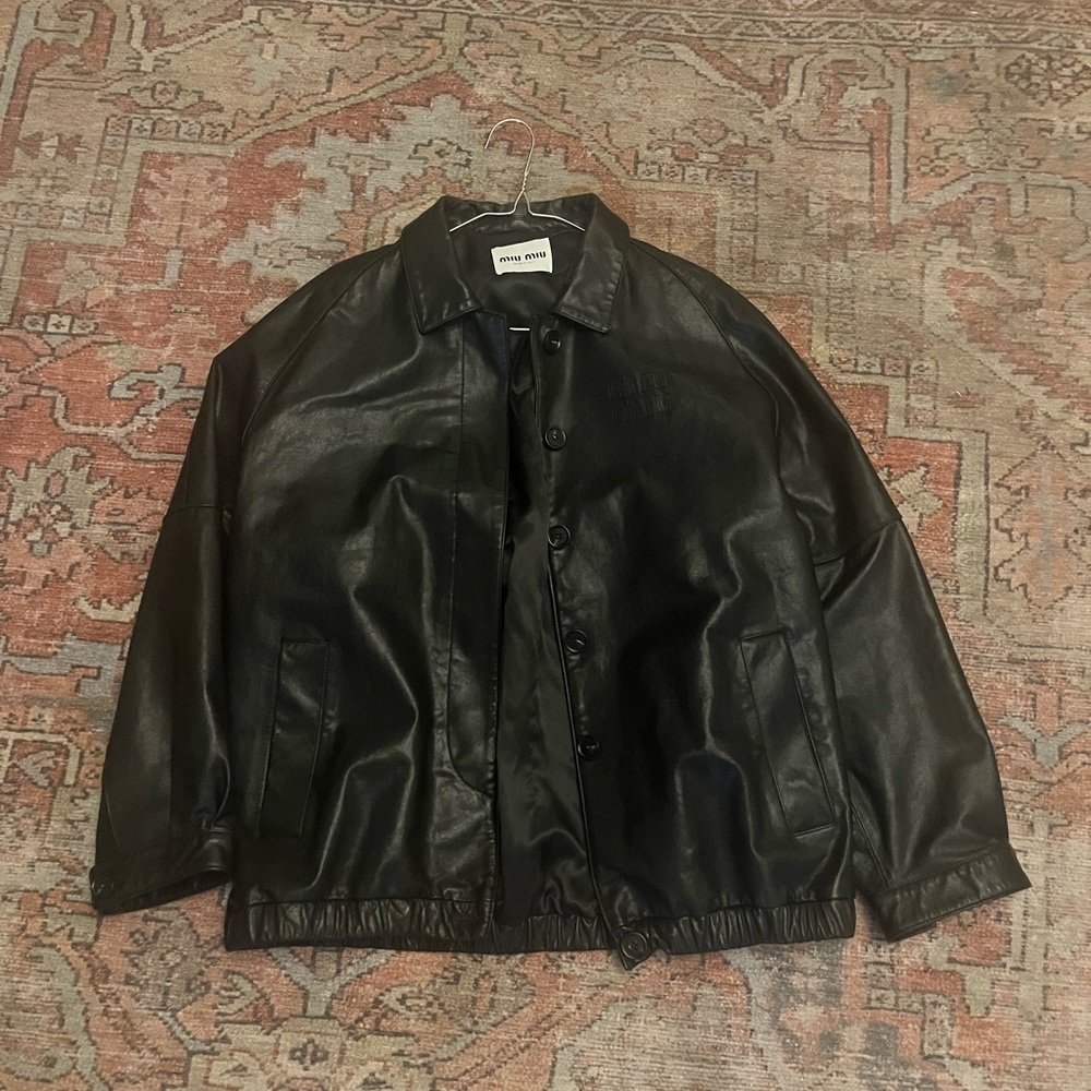 Miu Miu Black Bomber Jacket